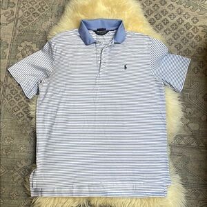 Ralph Lauren Polo Golf Shirt - Blue and White